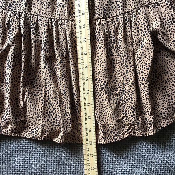 Old Navy Animal Print Sleeveless Tiered Babydoll Mini Dress Size M Boho Leopard - Picture 9 of 10